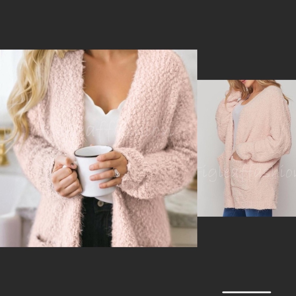 Pink Ultra Soft Teddy Cardigan